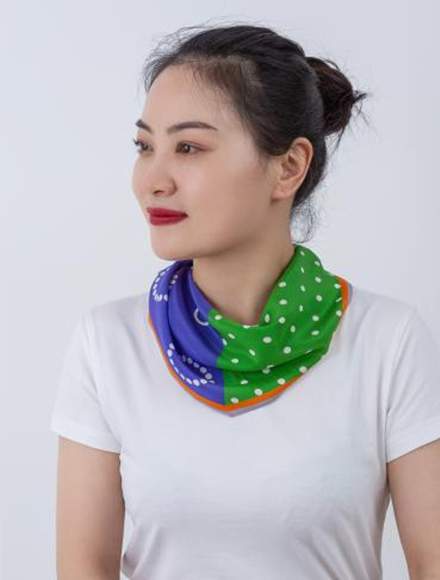 Triangle silk scarf