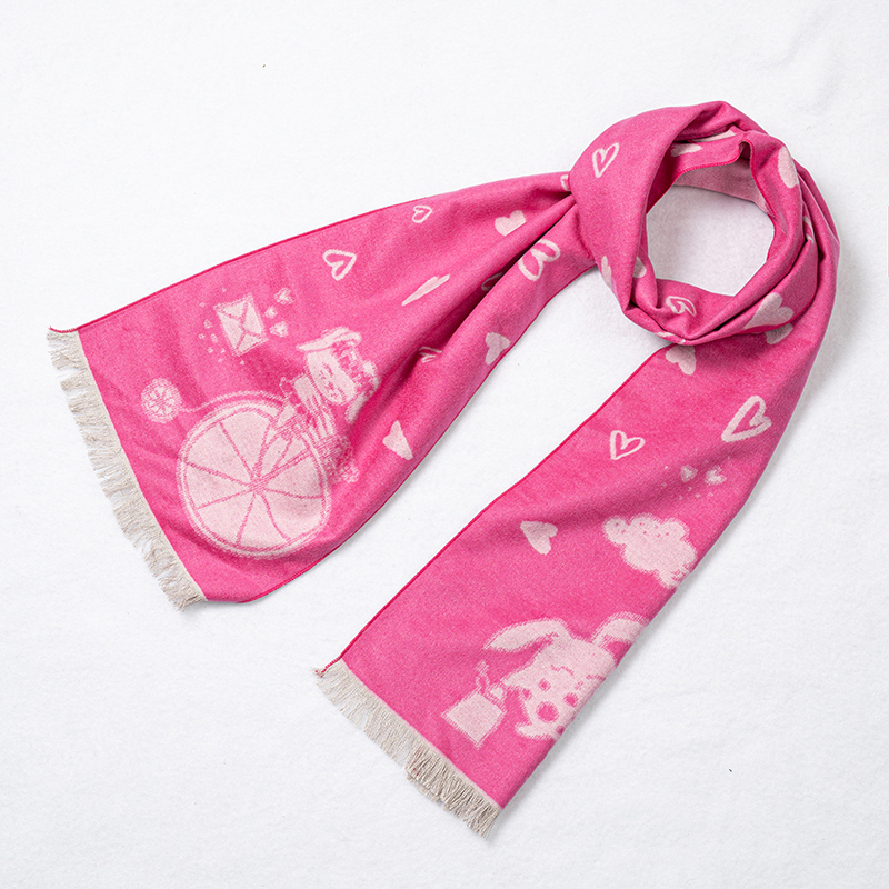 Print Double sided two-color children's scarf