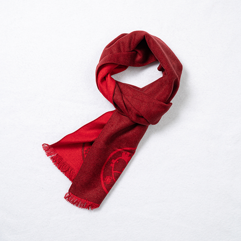 Solid color children's silk flannel scarf