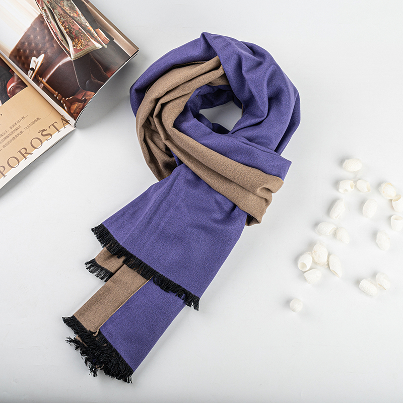 Women's Solid silk flannel scarf